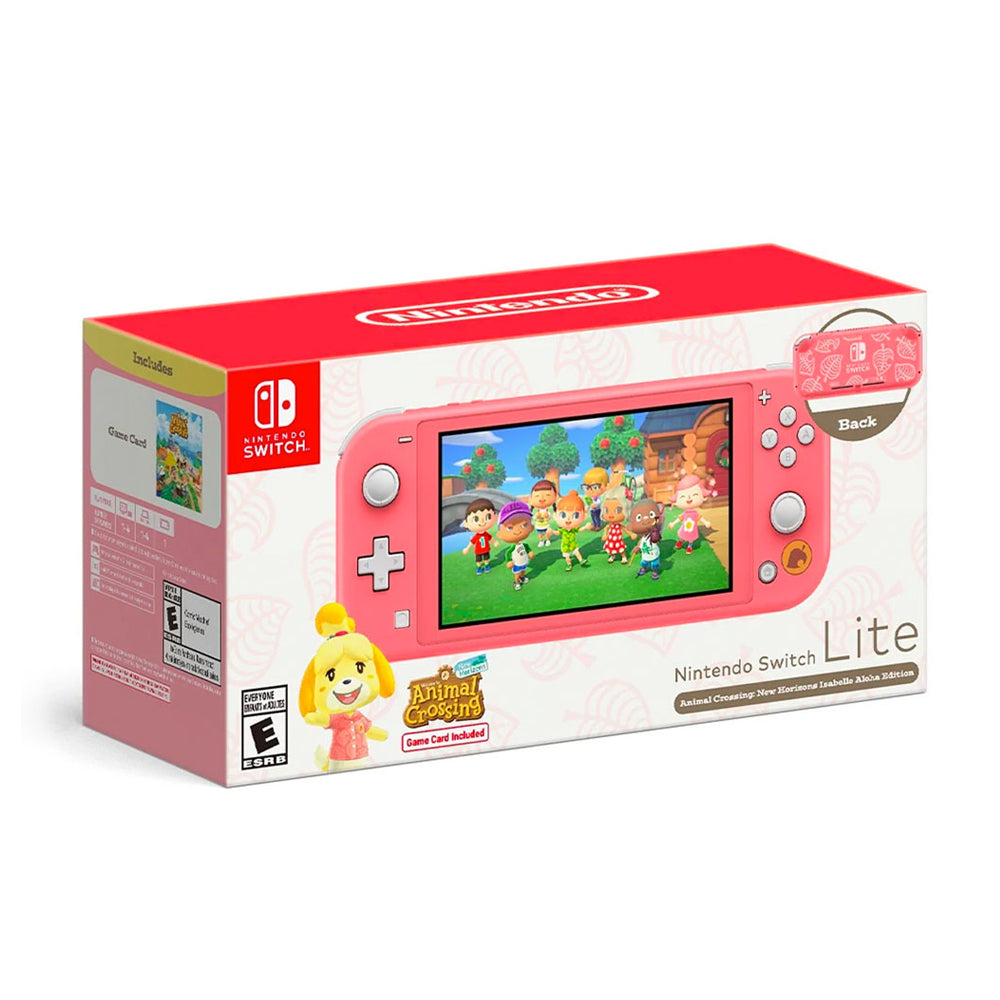 Consola Nintendo Switch Lite Coral Animal Crossing Edition