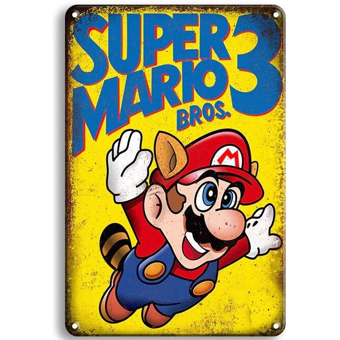 Letrero decorativo metálico Super Mario Bros. 3