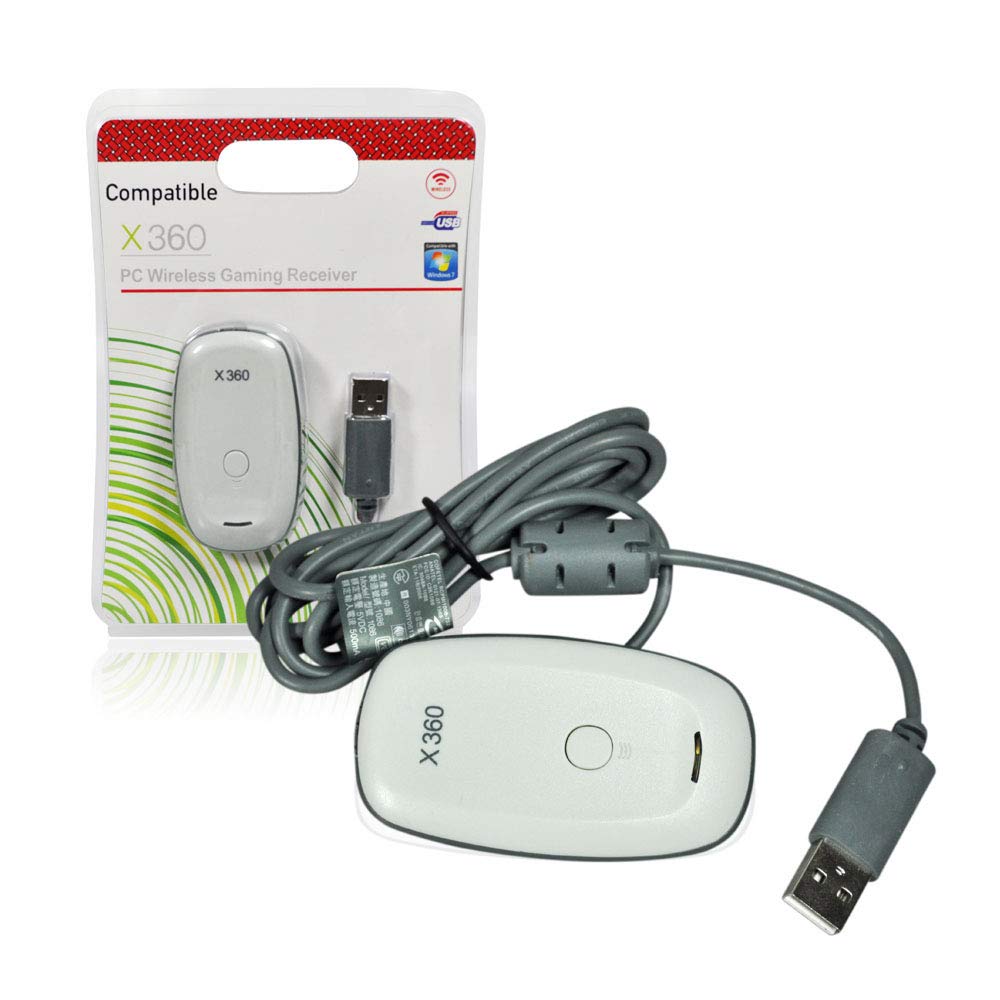 Receptor Inalámbrico para Mando XBOX 360 a PC Blanco