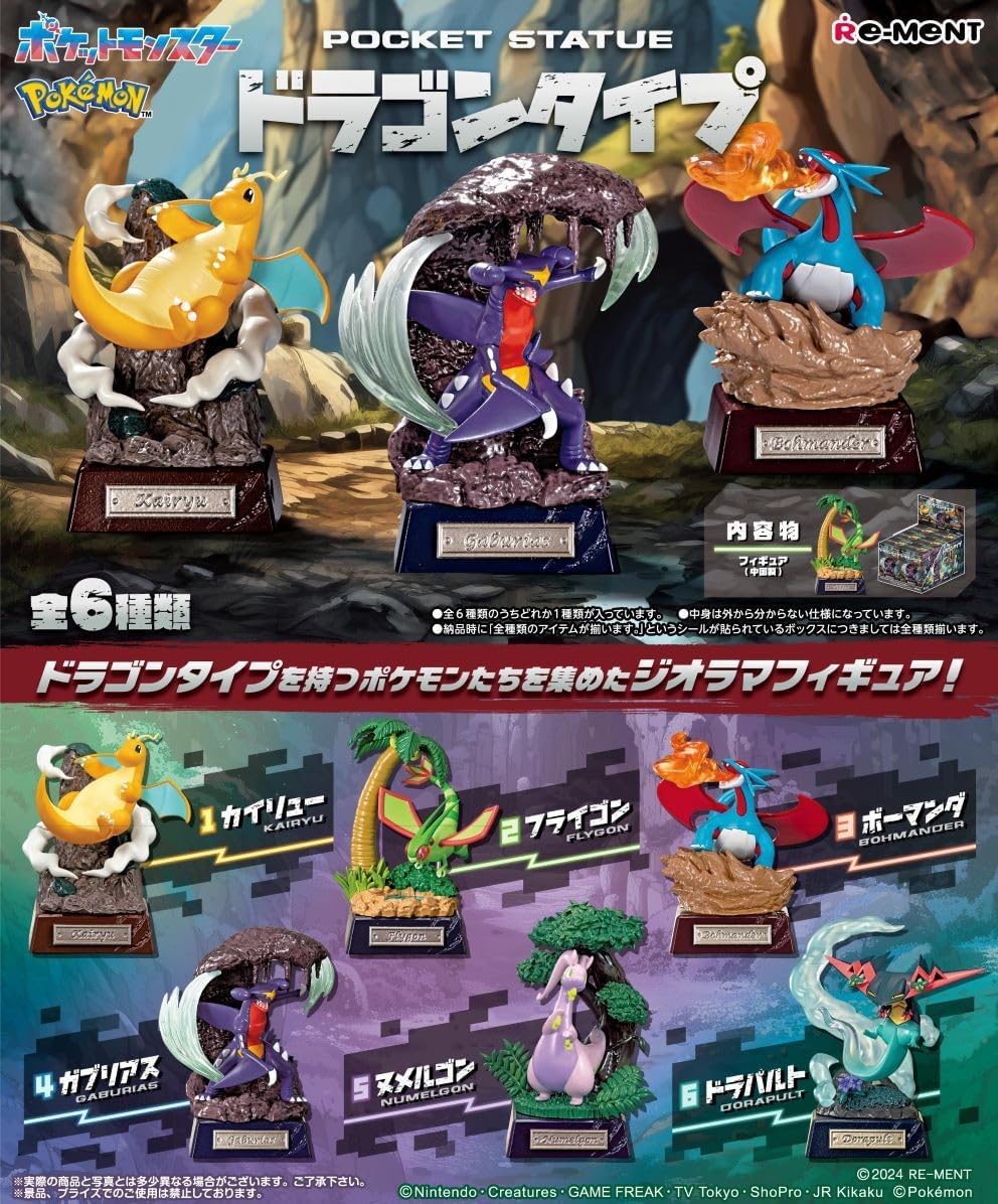Figura Re-Ment Pokemon Pocket Statue Dragon Type Collection (al azar)