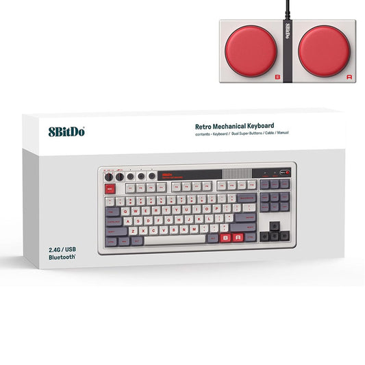 Teclado Mecánico Bluetooth 8BitDo Retro ver. N edition + Dual Super Buttons
