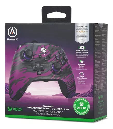 Control Alambrico Xbox One Advantage Purple Camo PowerA