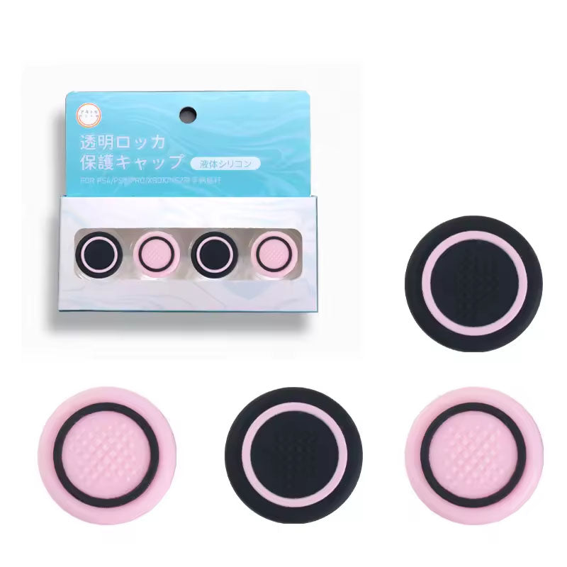 Set 4 protectores de analogo para Joy-con de Nintendo Switch 2 Black/Pink