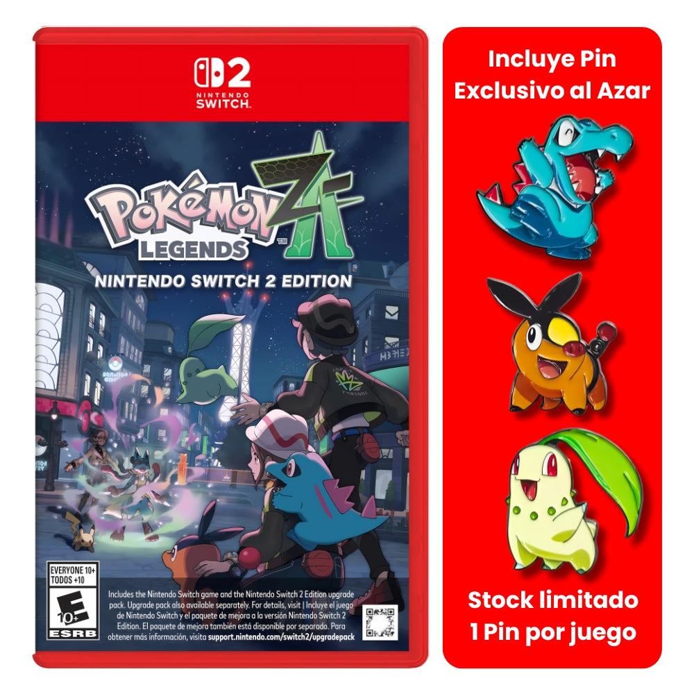 (Preventa) Pokemon Legends: Z-A Nintendo Switch 2 + Pin al azar