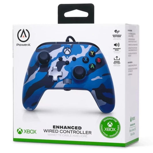 Control Alambrico Xbox One Blue Camo PowerA