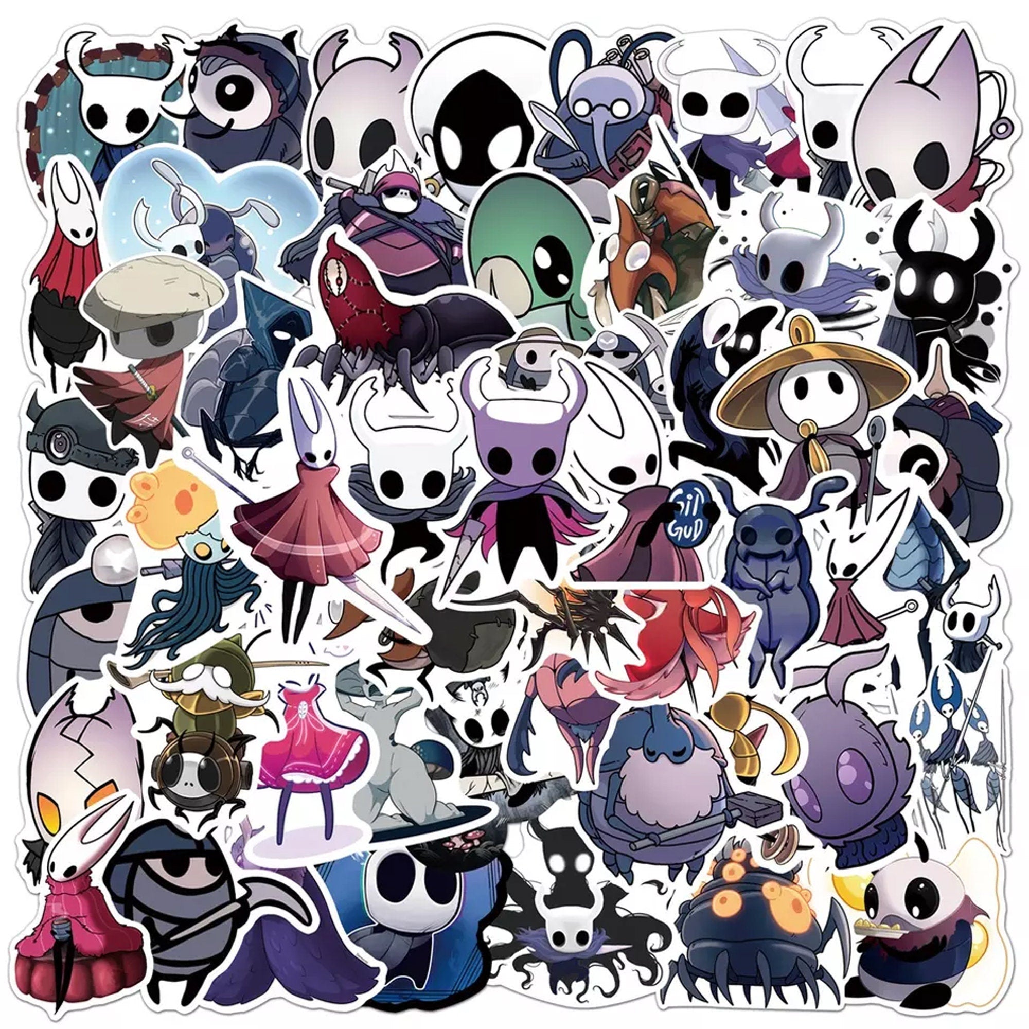 La Knight Sticker Set 50 Stickers Hollow Knight – 8 BITS