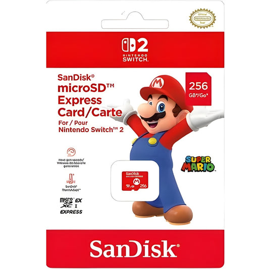 Memoria Micro SD Express 256GB Original Nintendo Switch 2 Sandisk